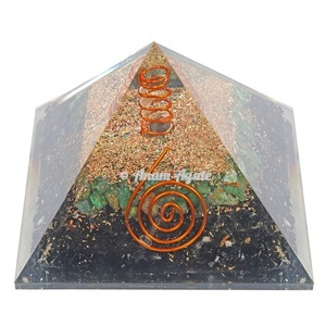 7 Chakra couche Agate pyramide fleur vie symbole sculpté Orgonite pierre Semi-précieuse artisanat Feng Shui Style maison bureau décor - Product Image 5