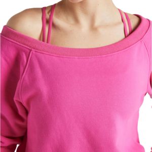 Chemisier ample personnalisé pour femmes, chemise tunique, épaules dénudées, manches longues, pull, sweat-shirt tissé à motif solide pour le sport - Product Image 3