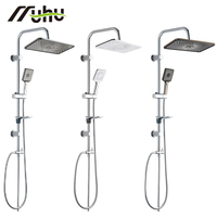 Kit de Douche Économique Simple Direct Usine avec Pommeau Pluie et Douchette à Main – Ensemble Robinet de Douche pour Installation Salle de Bain