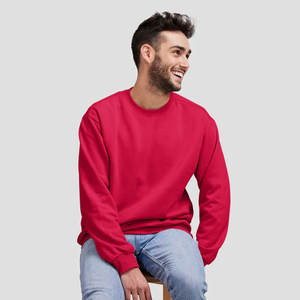 100% algodón cuello redondo sudadera de gran tamaño hombres moda suelta color sólido pulóver Sudadera Hombre - Product Image 6
