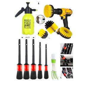 Mucit Home 10-Piece <b>Car</b> <b>Interior</b> and Exterior Cleaning Set – Drill Compatible Brush and Spray Pump - Product Image 1
