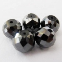Noir sel et poivre Rose coupé diamants en vrac à facettes ronds de couleur noire pour la fabrication de bijoux aux prix de gros