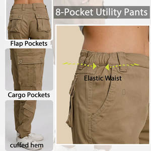 Haute qualité femmes Cargo pantalon élégant décontracté sportif léger taille nouveauté 100% coton doux tissu Cargo pantalon femmes - Product Image 5