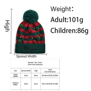 Chapeau d'hiver unisexe personnalisé, bonnet en tricot, chapeau Bennie, cadeau de Noël pour adultes, décorations de fête du Nouvel An - Product Image 4