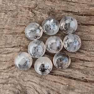 Opale de Dendrite naturelle de qualité 5mm 10mm 30mm toutes les pierres précieuses en vrac à dos plat calibrées pour la fabrication de bijoux de bague de collier faits à la main - Product Image 1