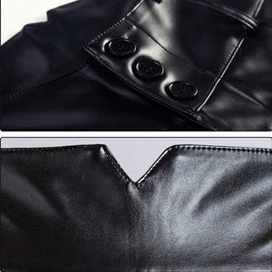 Nouveaux pantalons en cuir pour femmes en gros, cuir PU personnalisé, couleur unie, décontracté, mi-hiver, respirant, droit, longueur entière, haut de gamme - Product Image 6