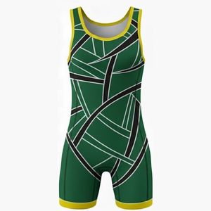 Nouveau Maillot de Lutte Homme Design Tendance Séchage Rapide Respirant Confortable Fermeture à Boutons Polyester Spandex Couleur Personnalisable - Product Image 2