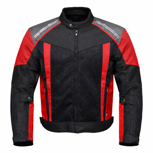 Blouson de moto respirant en Cordura pour homme avec protections CE, réfléchissant, anti-abrasion, grandes tailles - Product Image 2