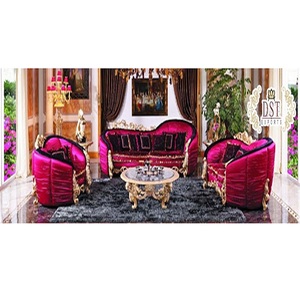 French Style Livingroom Furniture Set Antique Maharaja Style Livingroom Furniture Designer <b>Gold</b> Carved <b>Sofa</b> Set Exporters - Product Image 1