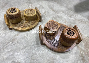 Directo de fábrica, nuevo diseño, quemador Bakhoor eléctrico, difusor de Aroma USB recargable, Material de madera - Product Image 2