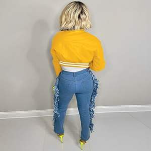 Chaqueta Universitaria Corta para Hombre, Talla Grande, Invierno, Diseño de Botones Tejidos con Parches, Estilo Universitario de Lona - Product Image 5