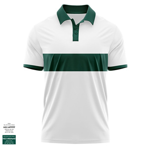 Fournisseur chaud Polos à manches courtes pour hommes Logo personnalisé Polos à quantité minimale de commande bas Chemise uniforme en polyester spandex à séchage rapide Vêtements de travail - Product Image 3
