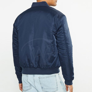 Blouson d'aviateur de couleur unie à fermeture éclair pour hommes blouson d'aviateur léger de qualité supérieure pour hommes - Product Image 6