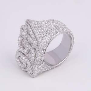 Custom made numeric count hip hop engraved brilliant round diamonds iced out <b>for</b> <b>men</b> - Product Image 1