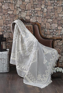 Manta de playa turca geométrica 100% algodón pestemal Hammam Color negro/Beige fundas de sofá de lujo - Product Image 2