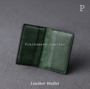 Portefeuille en cuir tanné végétal pour hommes Prix de gros sécurisé Portefeuilles classiques fabriqués à la main Portefeuille d'affaires élégant pour hommes - Product Image 5