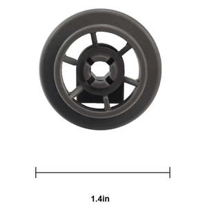 4581DD3003B Gray Dishwasher Lower Rack <b>Wheels</b> Electric Replacement Dishrack Roller Assembly Part - Product Image 2