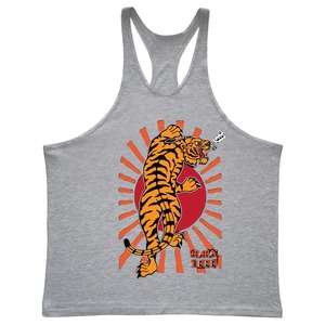 Camiseta interior sin mangas de verano para hombre de algodón 100% al por mayor camiseta sin mangas de playa con logotipo personalizado con impresión de sublimación de tinte 3D - Product Image 3