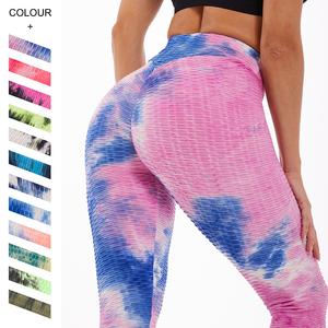 YK5107 Nylon Spandex de mayor calidad Deportes Cintura alta Sólido Sin costuras Chica Yoga Leggings Pantalones para mujeres - Product Image 6