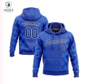 Sudadera con Capucha Personalizada para Hombre de Index Apparel, Diseño Geométrico Azul, Impresión por Sublimación, Corte Regular, Informal - Product Image 1