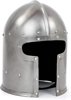 Casque de combat médiéval T-Face du XVe siècle en métal avec motif gravé |   Accessoires de costume de taille personnalisable