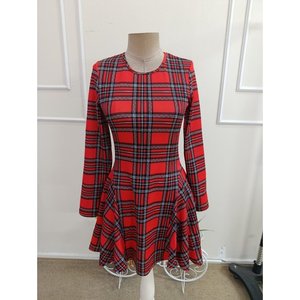 Robe courte en modal à col ras du cou et manches longues pour femme, 38618 - Motif imprimé - Product Image 6