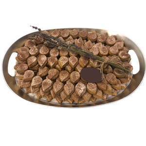 Nuevo diseño atractivo, Chocolate dulces de plato para servir, bandeja para servir dulces de Chocolate de Metal dorado martillado hecho a mano para eventos - Product Image 1