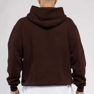 Sudadera con capucha de algodón 100% de gran tamaño para hombre de alta calidad, sudaderas con capucha térmicas de hombro caído de calidad de lujo para hombre - Product Image 2