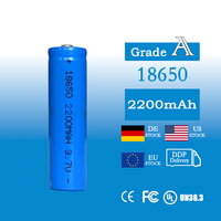 Batterie lithium-ion rechargeable cylindrique haute capacité 18650 2200mAh 3.7V pour lampes de poche LED lumières outils électriques 14250 10440