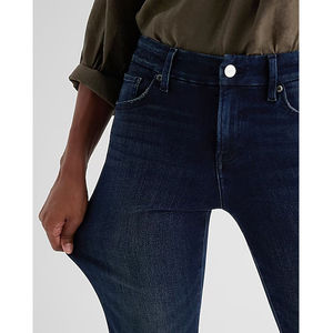 Vente en gros de jeans taille haute pour femmes, cloche, jambes larges, mode respirante, vêtements de mode en coton avec style évasé - Product Image 2