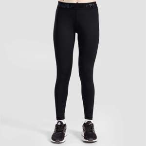 Leggings de compression taille haute respirants et sans coutures Run Rise, effet push-up, en Spandex/Nylon - Noir - Product Image 1