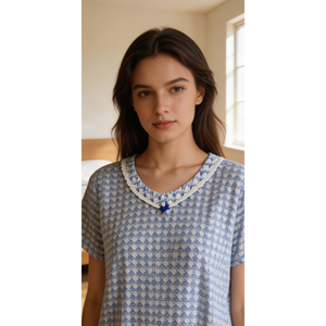 Evolove X Venus Camisón Largo Estampado de Rayón para Mujer - Suave, Transpirable, Elegante y Cómodo - Product Image 1