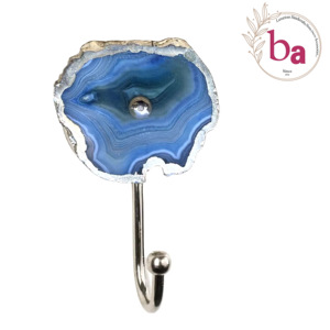 ลูกบิดนิกเกิลสีฟ้าแบบ DIY ตะขอแขวนเสื้อโค้ทติดผนังปรับแต่งได้ - Product Image 1