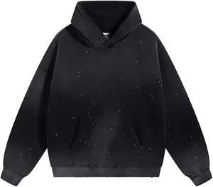 สเวตเตอร์รุ่นวินเทจของผู้ชายเสื้อฮู้ดสกรีนลายจางหายไปแดดผ้าคอตตอน Sweatpants100 % - Product Image 5