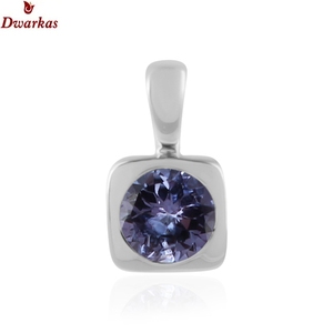 Personnalité fine bijoux de mode 925 argent sterling tanzanite naturelle pierre précieuse pendentif prêt stock prix pas cher - Product Image 1