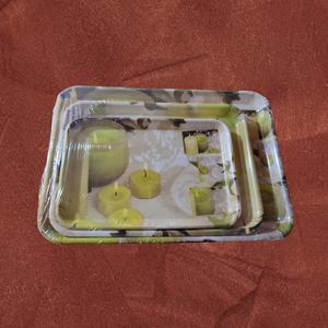 Juego de bandejas de servicio de melamina con logotipo personalizado al por mayor, bandejas rodantes de fabricantes, bandeja de servicio de melamina de plástico Premium - Product Image 5