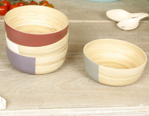 Eco2go-tazón de bambú hecho a mano, placa de bambú con logotipo grabado láser, hecho en Vietnam - Product Image 5