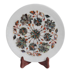 Placas de incrustación de mármol y piedra de último diseño, trabajo de incrustación Floral de estilo indio, disponibles a precio asequible - Product Image 6