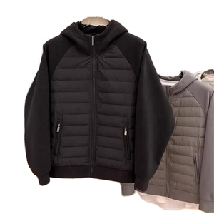 Chaqueta Acolchada de Marca Privada ODM para Hombre, Nuevo Estilo, Chaqueta de Burbujas de Invierno con Cierre, Cuello Alto de Algodón - Product Image 1