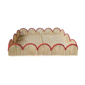 Premium Handmade Seashell Rattan Round Tray Coastal <b>Christmas</b> <b>Gift</b> <b>for</b> <b>Table</b> Serving and Home Decoration - Product Image 6
