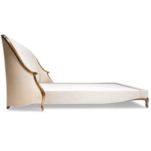 Lit à la française Cadre en bois Crème Luxe - Product Image 6