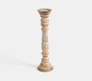 Bougeoirs en bois naturel rustique bas quantité minimale de commande fait à la main forme personnalisée bougeoir en bois mangue fabricant vente directe d'usine - Product Image 1