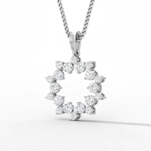 Pendentif en or avec diamant éternel élégant, diamants naturels, bijoux fins pour célébrer les moments importants et les moments spéciaux de l'amour - Product Image 1