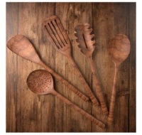 Nouvel ensemble d'ustensiles à salade modernes de 11 pouces, revêtement en résine écologique, compatibles lave-vaisselle, pour la cuisine domestique, fabriqué en Inde ART ZONE INTERNATIONAL