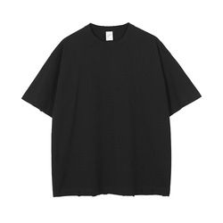 Camiseta de algodón puro para hombre, camisa de manga corta desgastada con hombros descubiertos, ropa informal, 2022 - Product Image 2