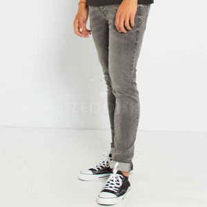 Gran oferta 2025, venta al por mayor, pantalones vaqueros ligeros de talla grande, patrón sólido transpirable para las estaciones de verano y otoño - Product Image 2