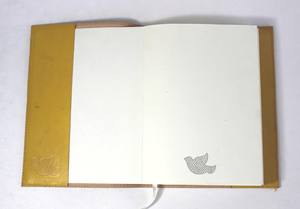 Journal en cuir véritable fait à la main de qualité supérieure rechargeable en relief conception couleur jaune imprimé Logo carnets cadeaux - Product Image 2