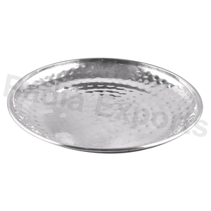 Plateaux de service martelés Ensemble de plateaux au design classique poli écologique pour chambre d'amis pour plats ou assiettes - Product Image 1