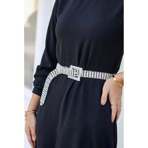 Ceinture de mariage en argent pour femme avec pierres - Product Image 2