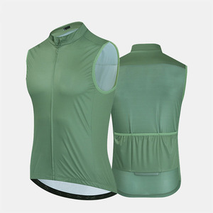 Maillot d'uniforme de cyclisme gilet imperméable et coupe-vent léger Design raglan demi-emmanchure Design imprimé Design court - Product Image 2